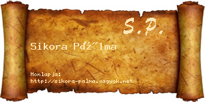 Sikora Pálma névjegykártya